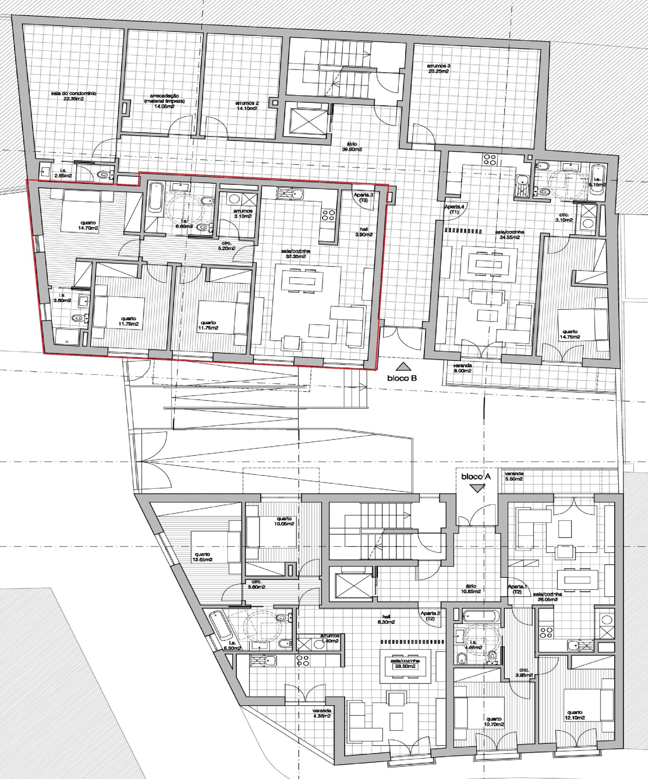Planta, Flaviae Residences T3 B3