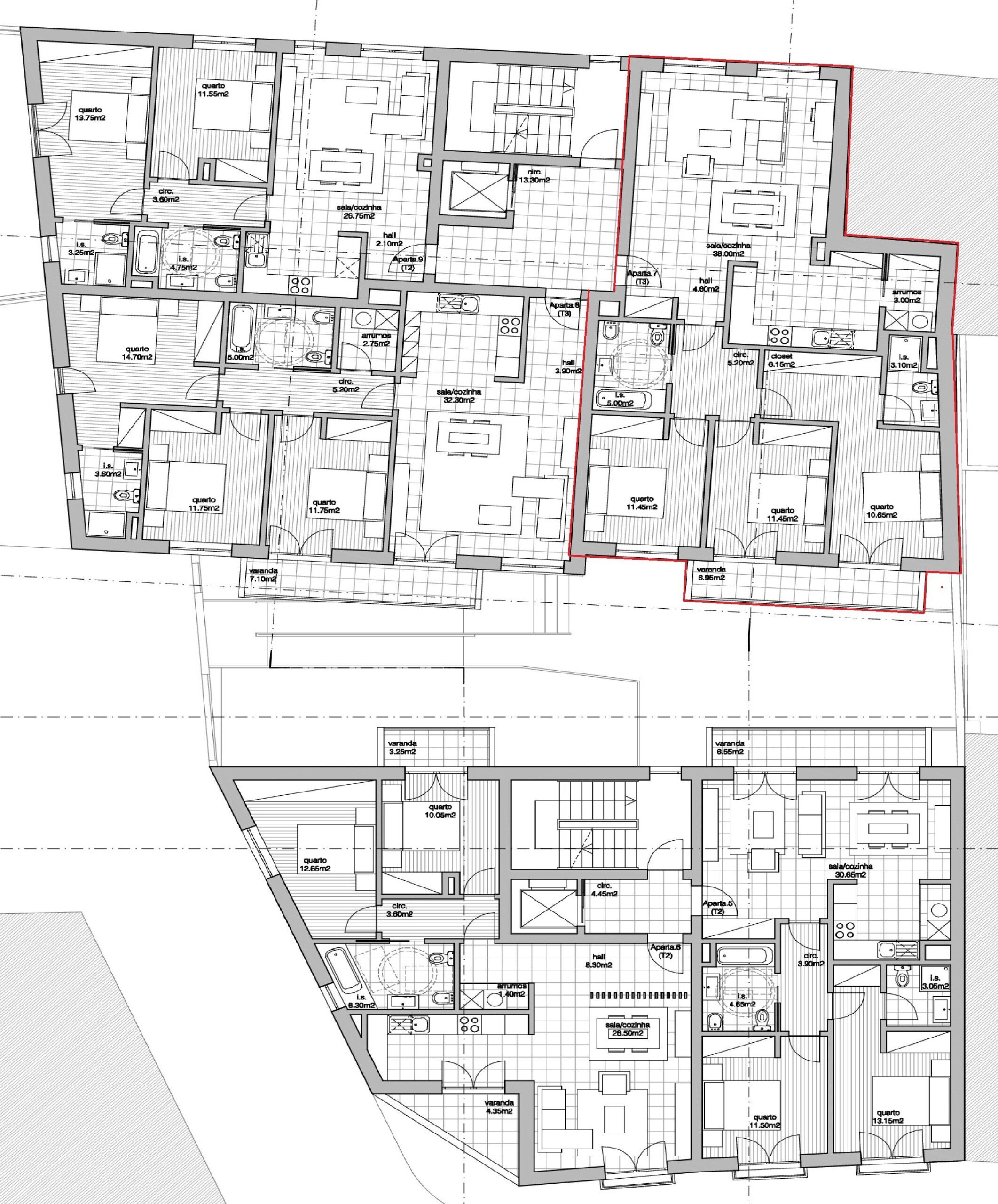Planta, Flaviae Residences T3 B7