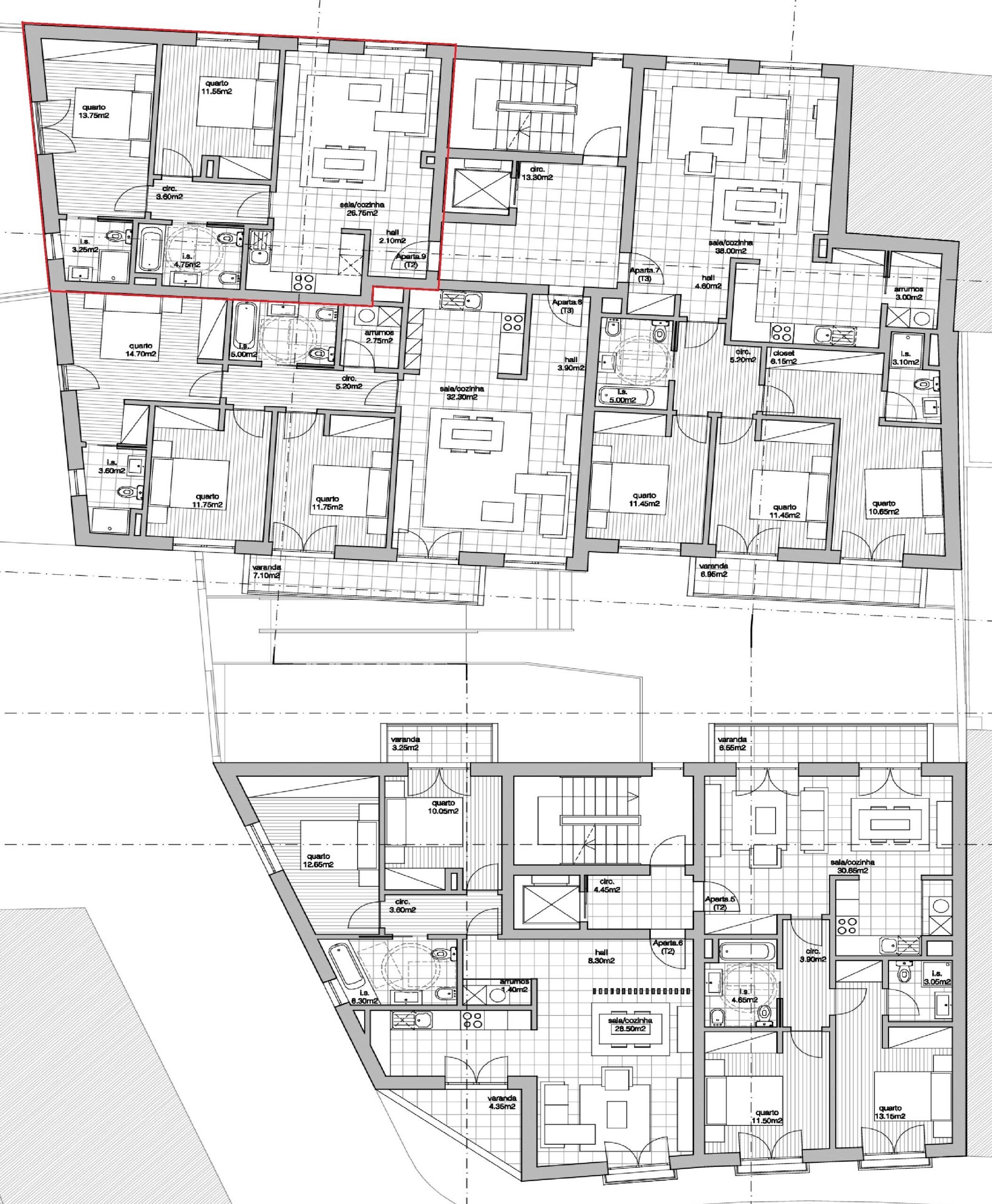 Planta, Flaviae Residences T2 B9