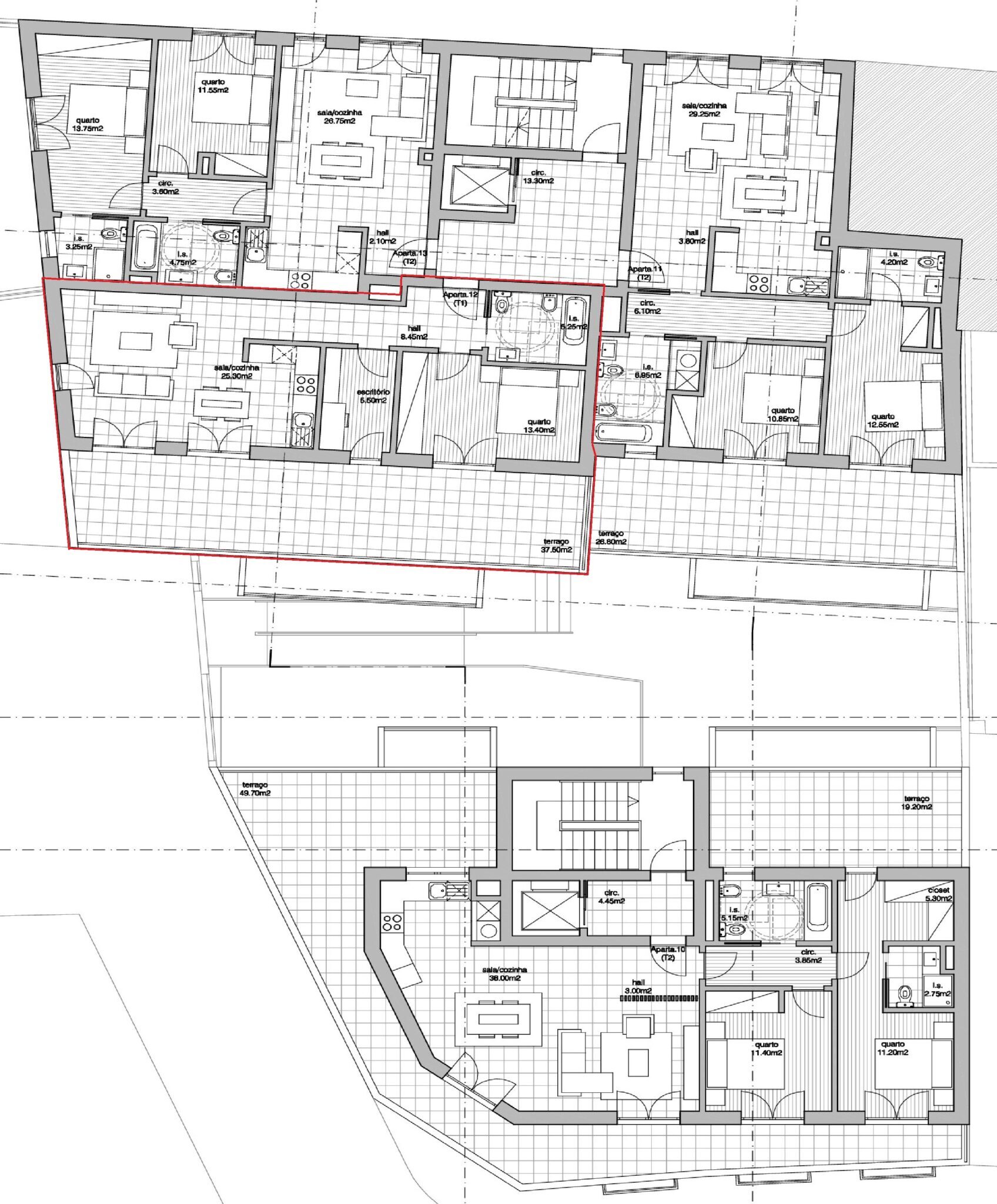 Planta, Flaviae Residences T2 B12